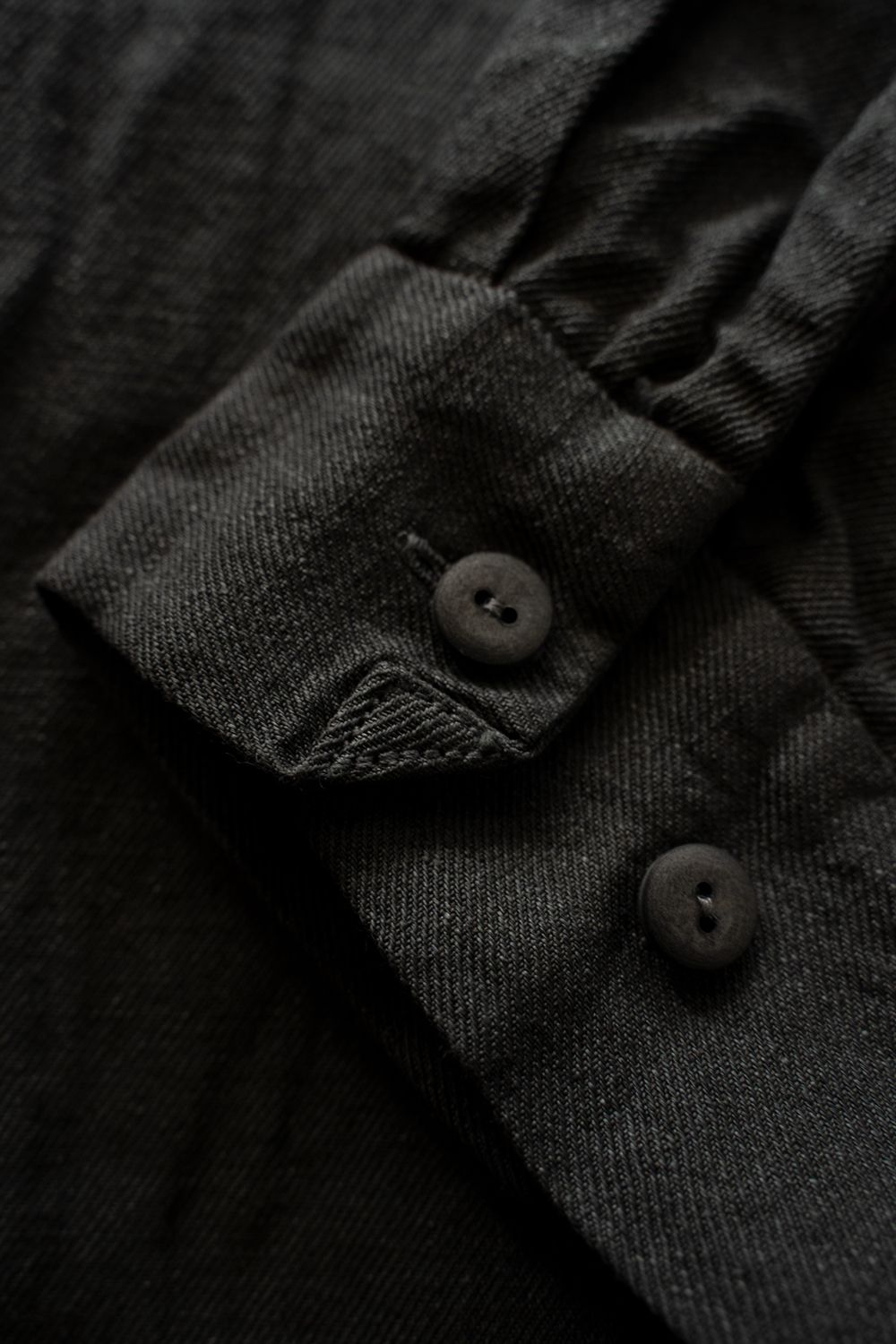 和紙大麻シャツ(柿渋×墨)