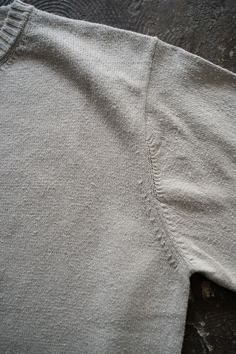 【ラスト1点】【23AW】シルククルーネックニット(OATMEAL)