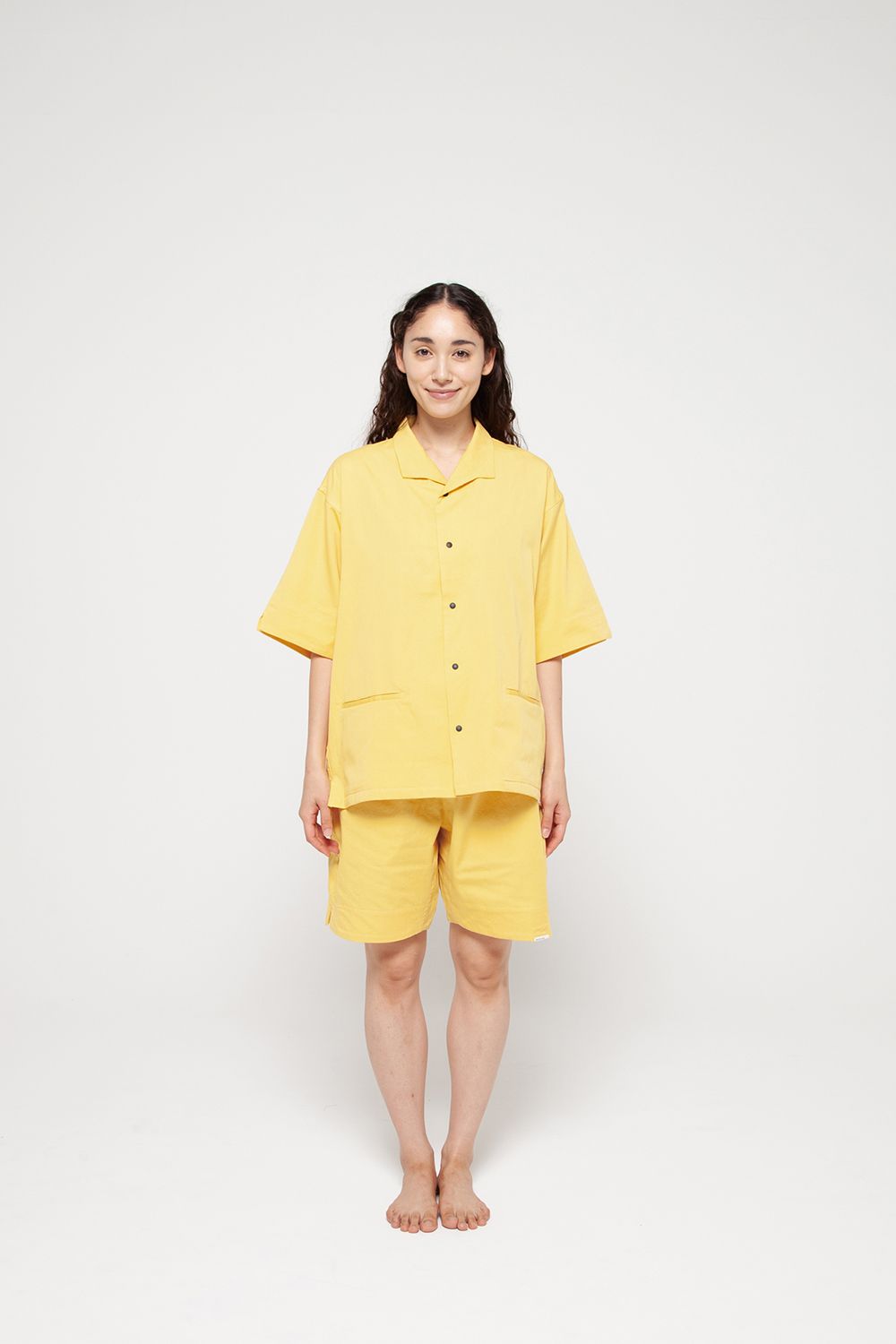 【ラスト1点】【25SS】"week s/s"pajama【セットアップ】(washed cotton YELLOW)