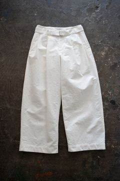 【ラスト1点】【22SS】Belted Back Pleat Pants(OFF WHITE)