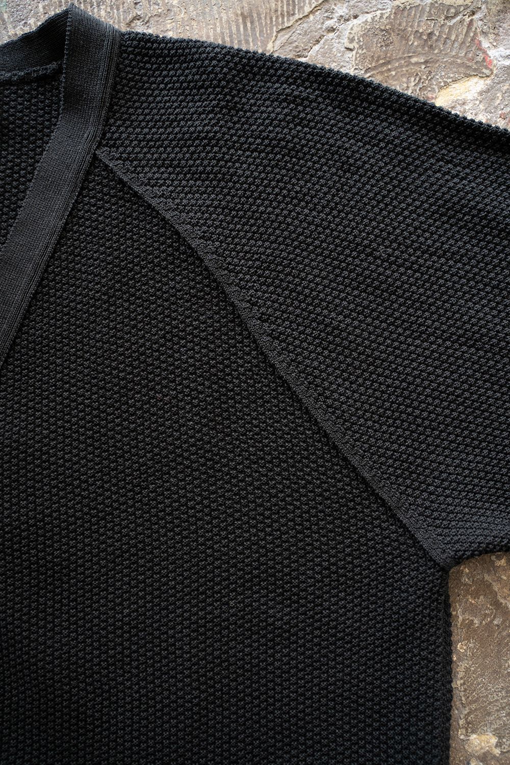 【ラスト1点】【25SS】綿×ポリエステル×リネン10Gカーディガン(BLACK)