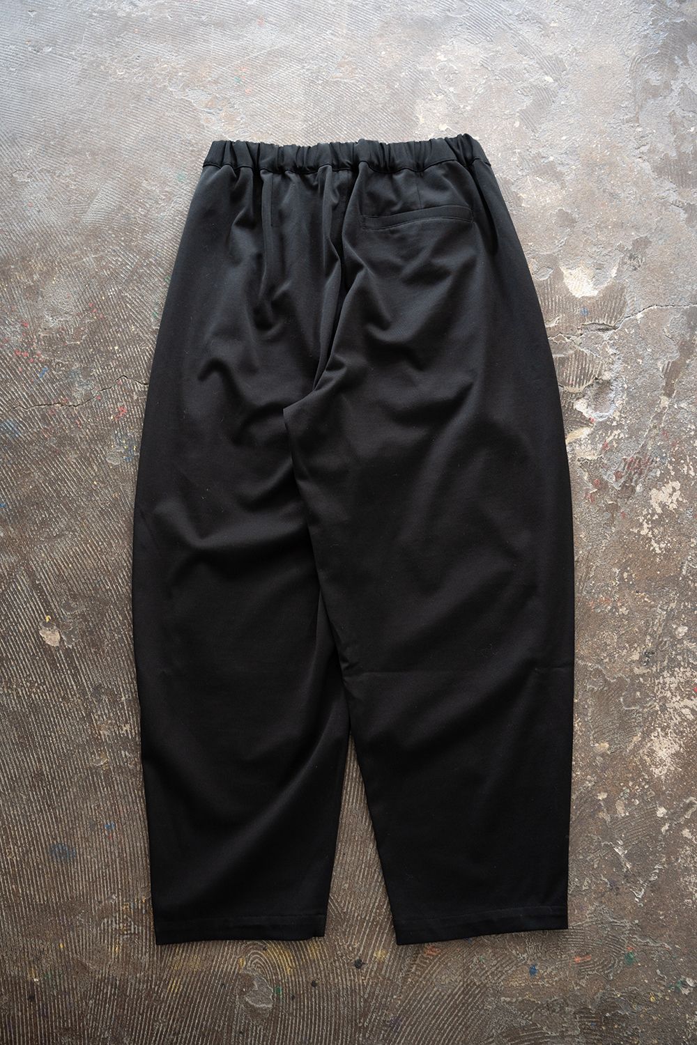 【26SS】コットンジャージータックイージーパンツ(BLACK NAVY)