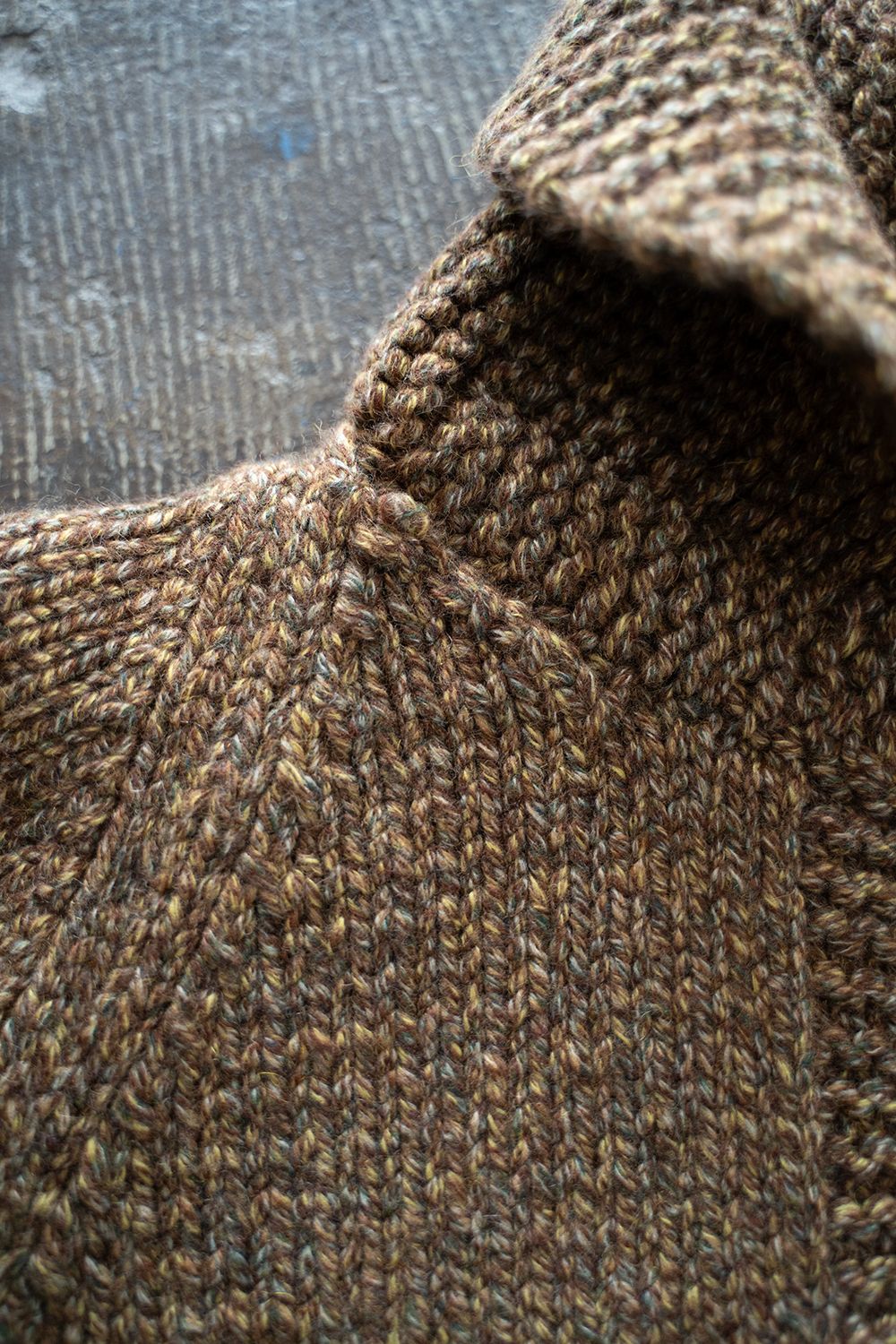 【新品】SlopeslowスロープスローBoatnecksweater和紙ウール Slopeslow Cotton / Paper Overdyed cross V neck sweater