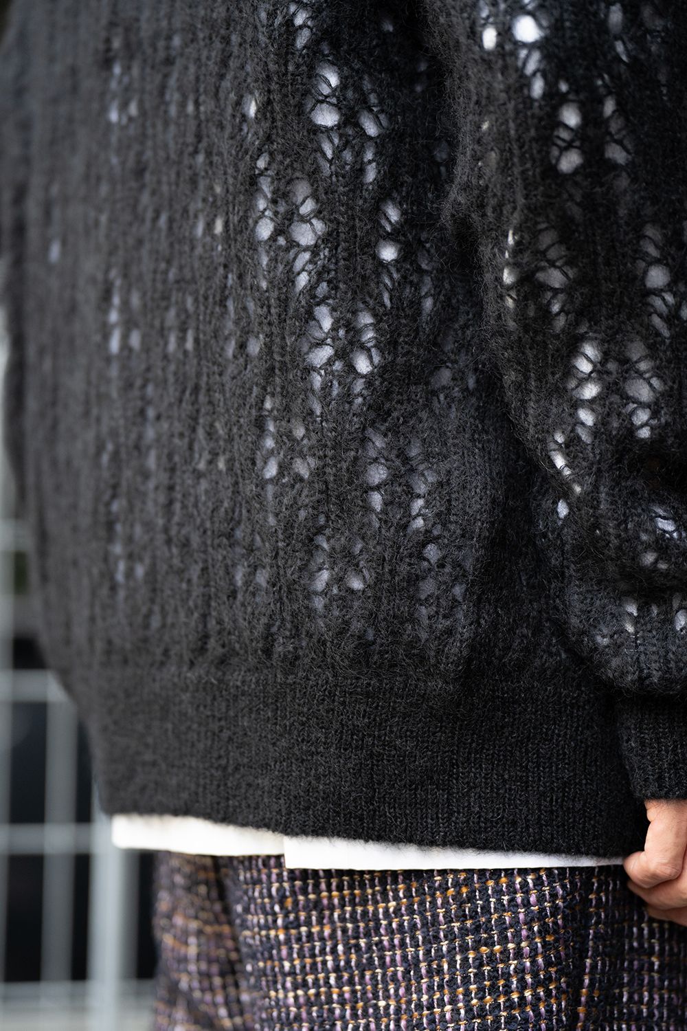 【ラスト1点】【24AW】Melt Cardigan/メルトカーディガン(BLACK)