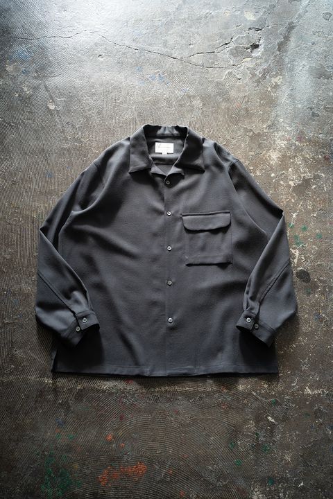 【25AW】ウールアムンゼンシャツ(CHARCOAL)
