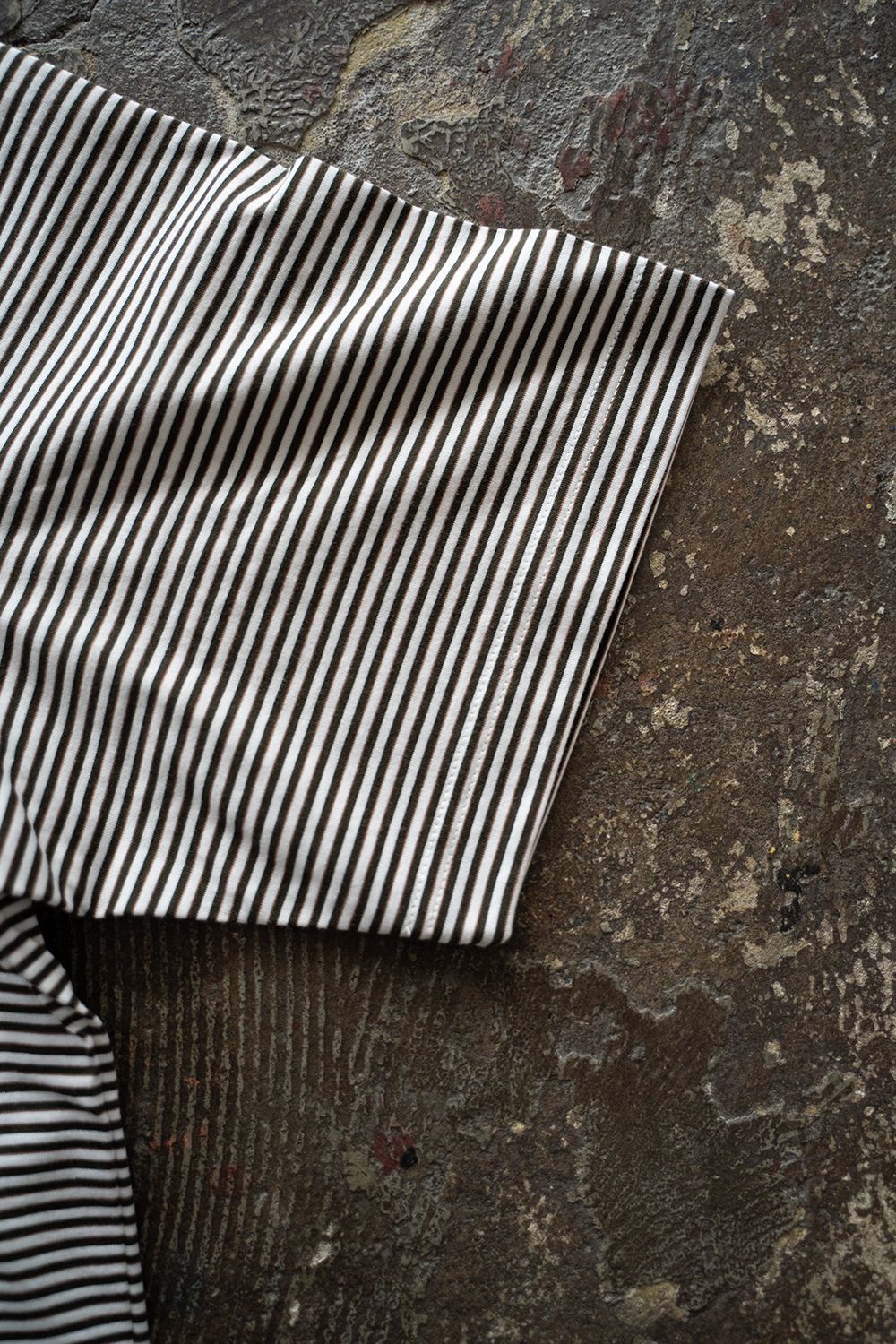 【ラスト1点】【25SS】ボーダーTシャツ(WHITE×OLIVE)