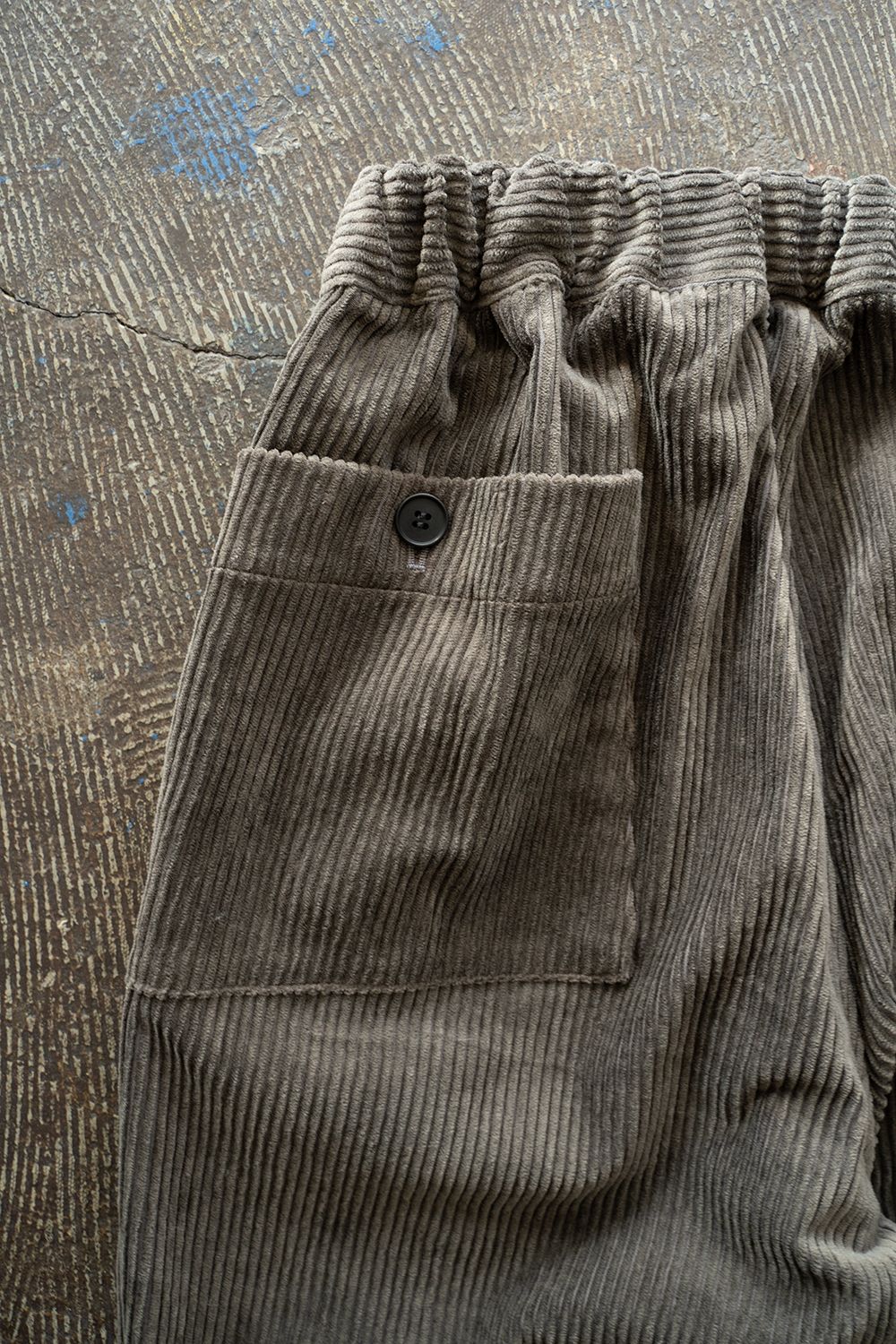 【25AW】綿×レーヨンコーデュロイイージーパンツ(KHAKI BROWN)