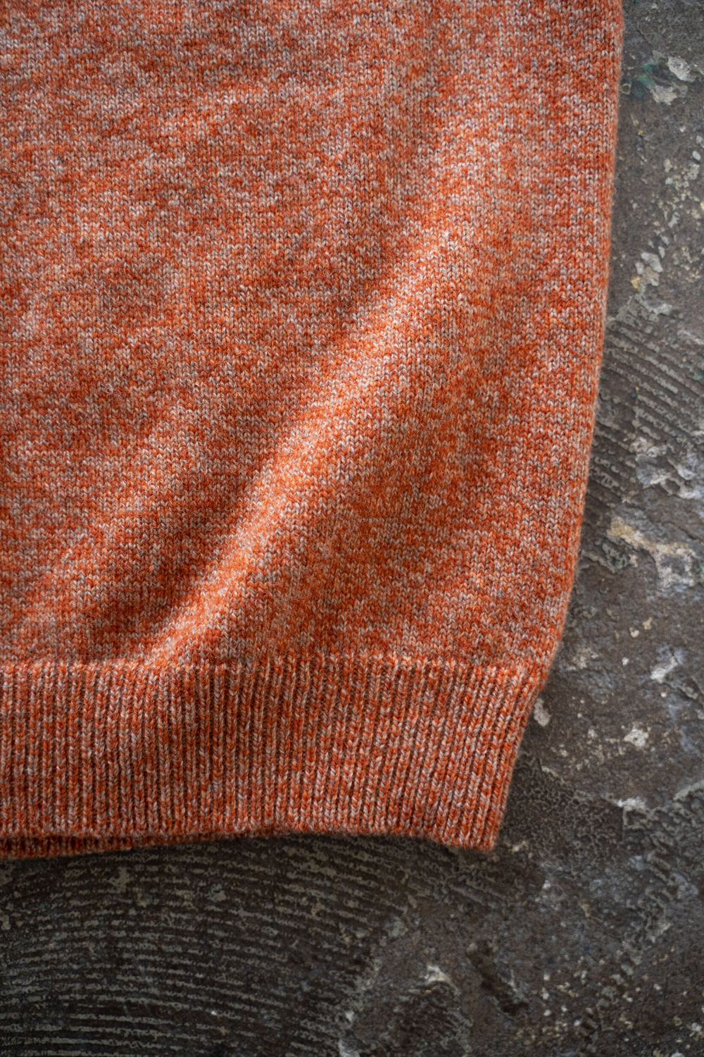 【ラスト1点】【25AW】モックネックメランジニット(MELANGE ORANGE)