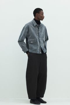 【26AW】Washed Flocked Denim Jacket(FADED GRAY)