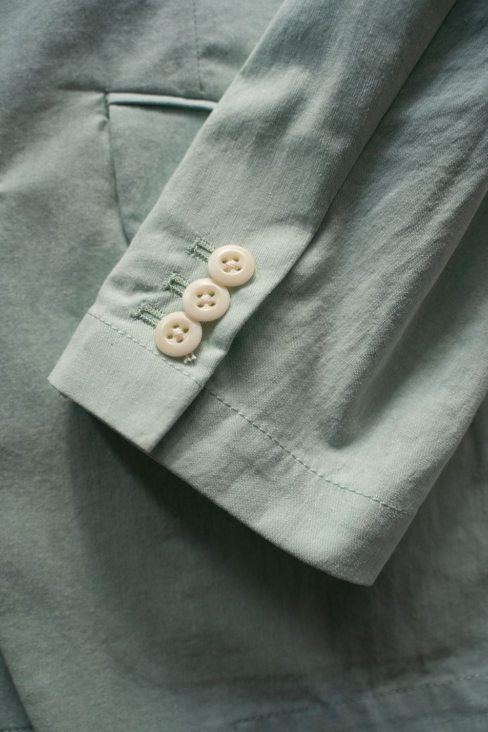 【ラスト1点】【23SS】T/C Chambray 2B Jacket/ポリエステルコットンシャンブレー2Bジャケット(GREEN)