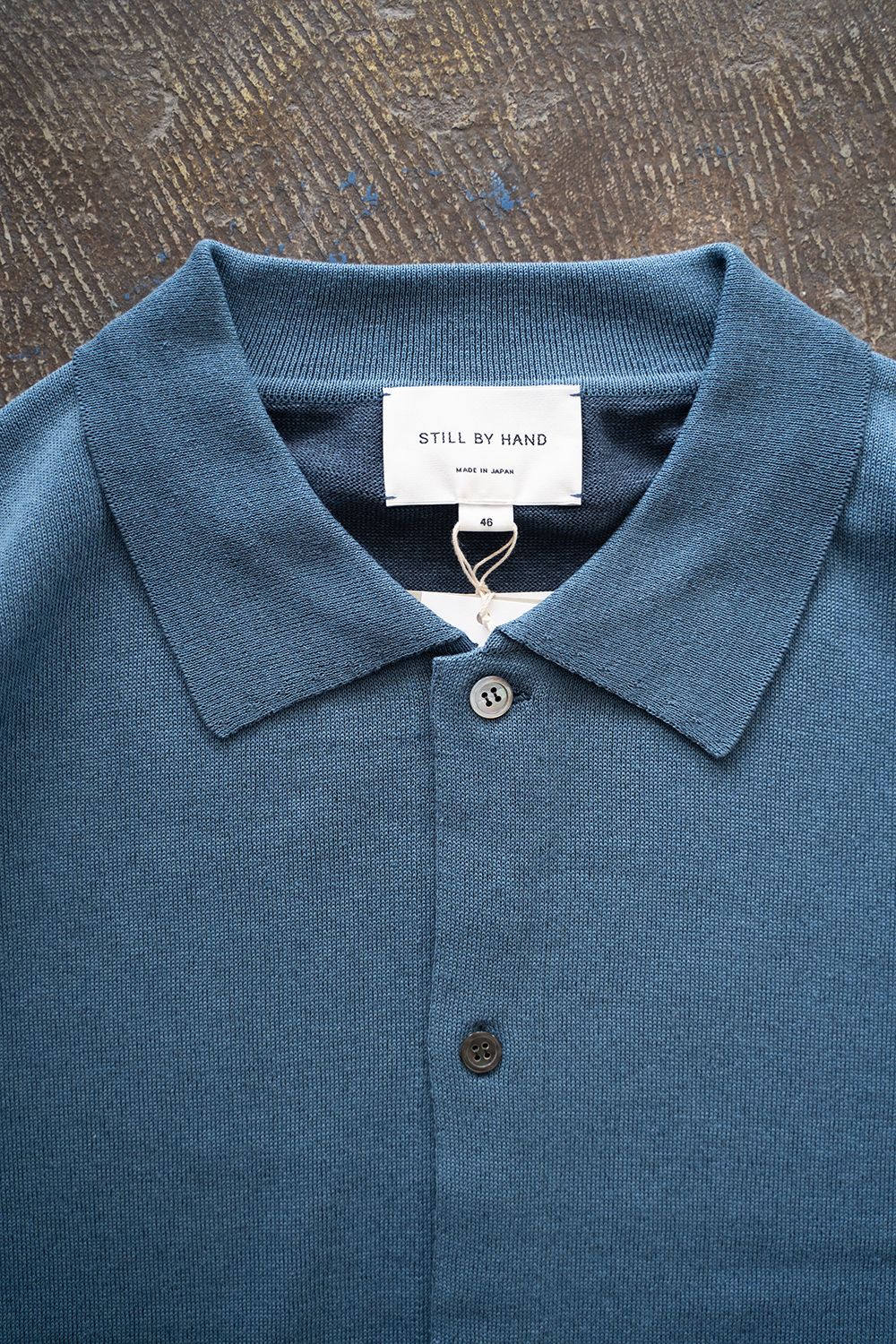 【ラスト1点】【24SS】綿×ポリエステル×リネン12Gニットカーディガン(DUSTY BLUE)