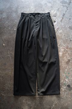 【ラスト1点】【24AW】1-Tack Wide Trousers/1タックワイドトラウザーズ(BLACK)