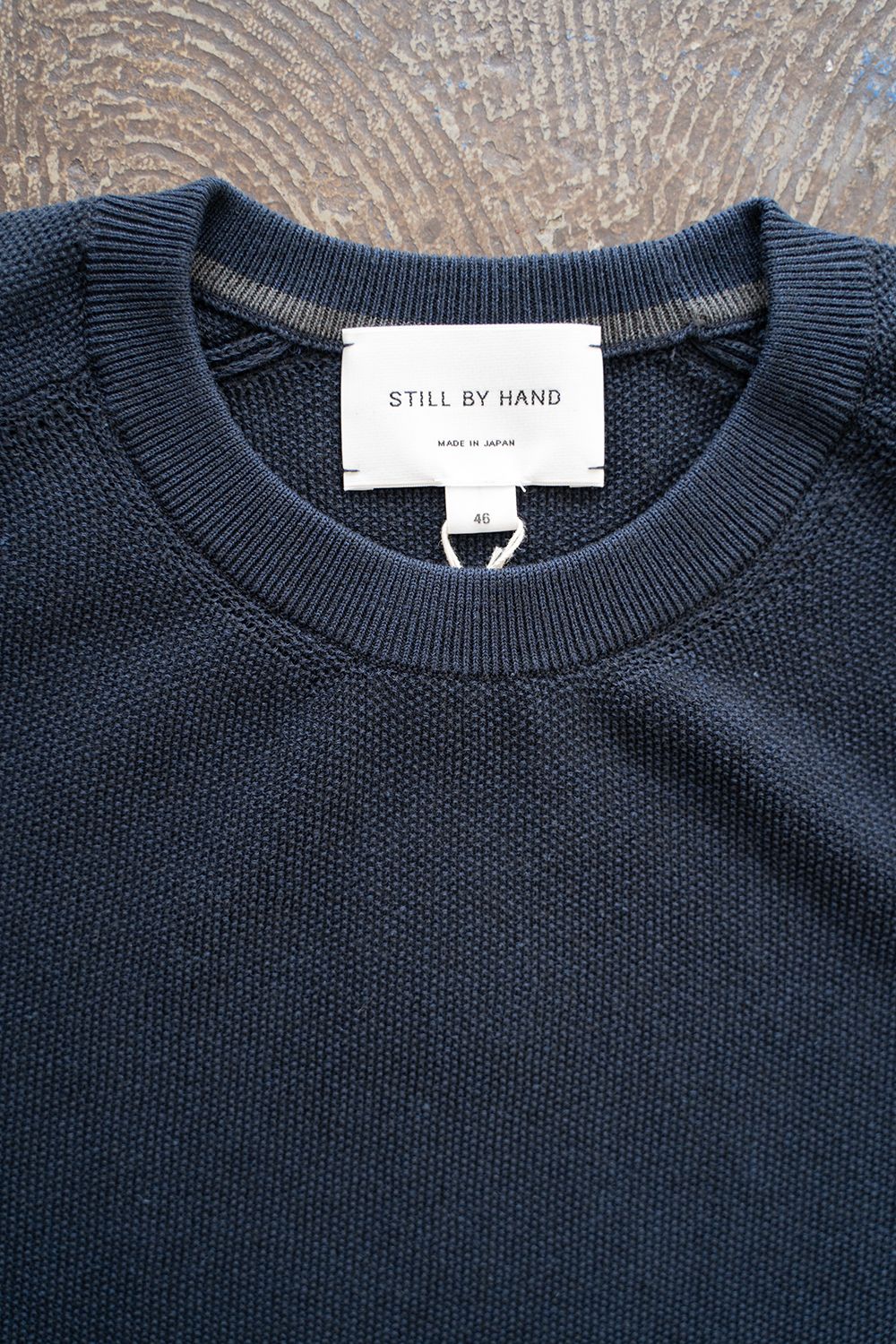 STILL BY HAND - 【ラスト1点】【23SS】リネン混サドルスリーブニット