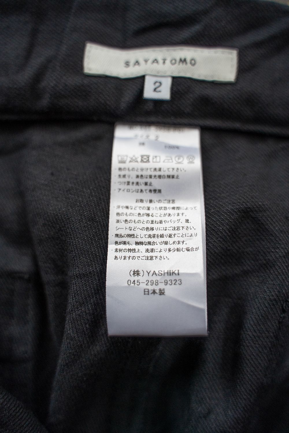 SAYATOMO - 【ラスト1点】【24SS】2-Tack Denim Pants/2タック