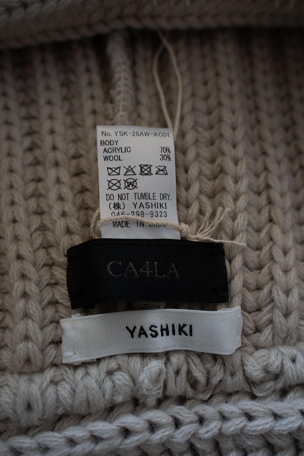 【26AW】Kanya Hooded Scarf(OYSTER WHITE)