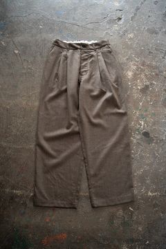 【25AW】ウールサキソニーイージースラックス(MOCHA)