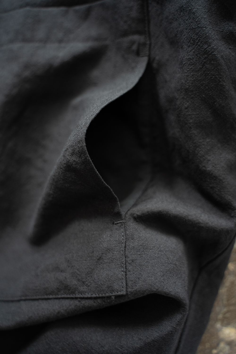 【ラスト1点】【24SS】リネン×ウールライトブルゾン(BLACK)