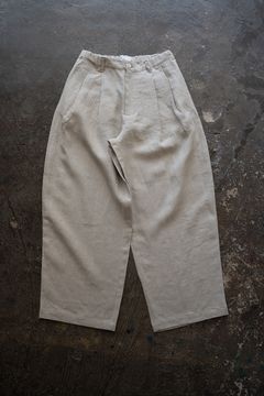 【26SS】リネン2タックワイドイージーパンツ(OATMEAL)