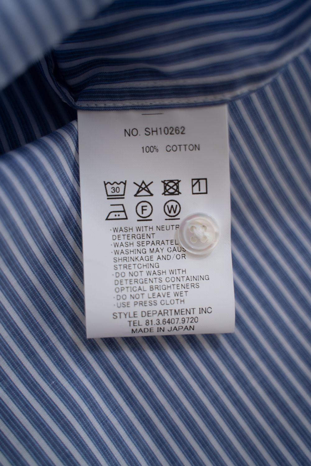 【26SS】両胸ポケットバンドカラーストライプシャツ(NAVY)