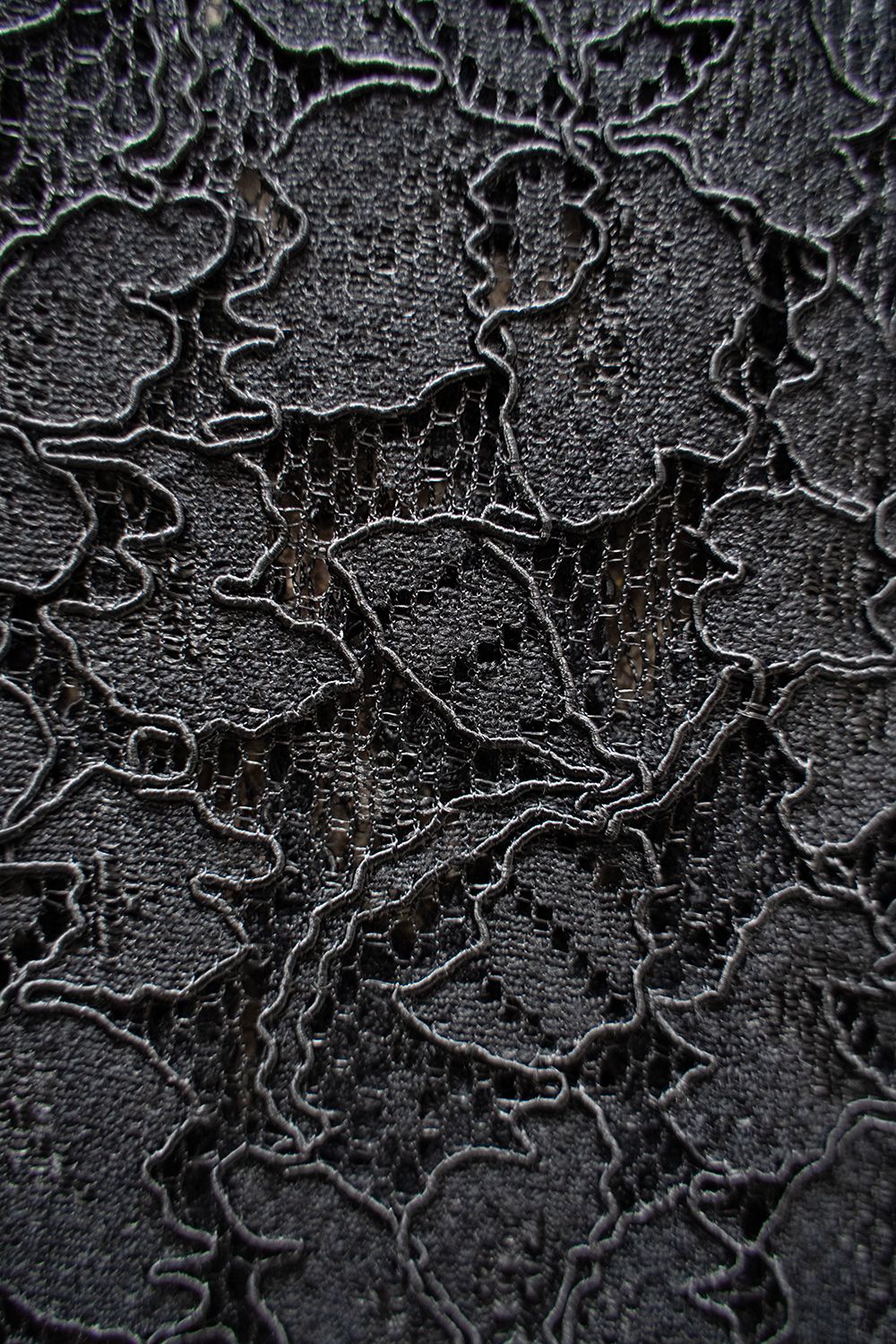【ラスト1点】【23SS】Flower Lace L/S Shirt/フラワーレースロングスリーブシャツ(BLACK)