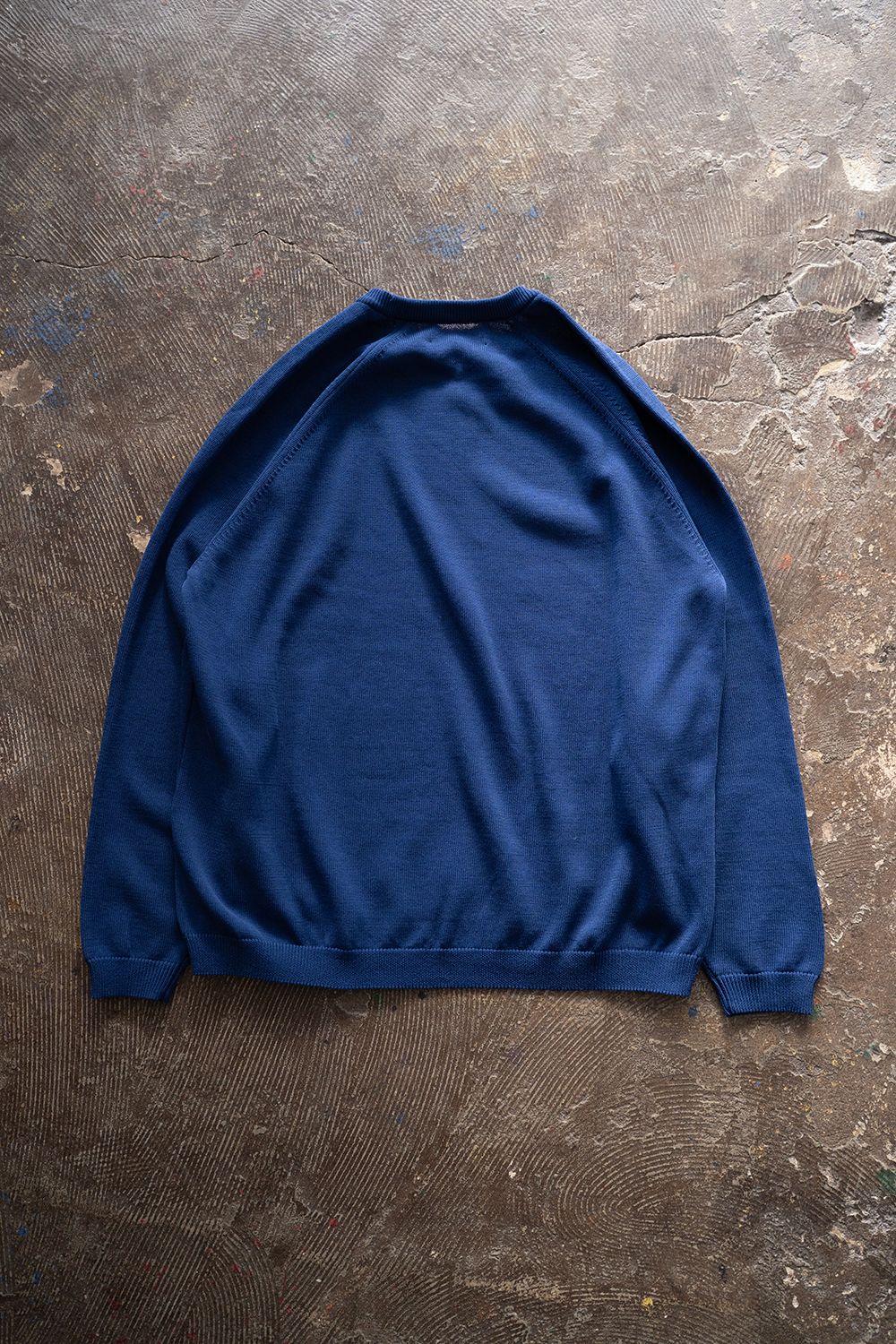【ラスト1点】【25SS】強撚綿クルーネック10Gニット(ROYAL BLUE)