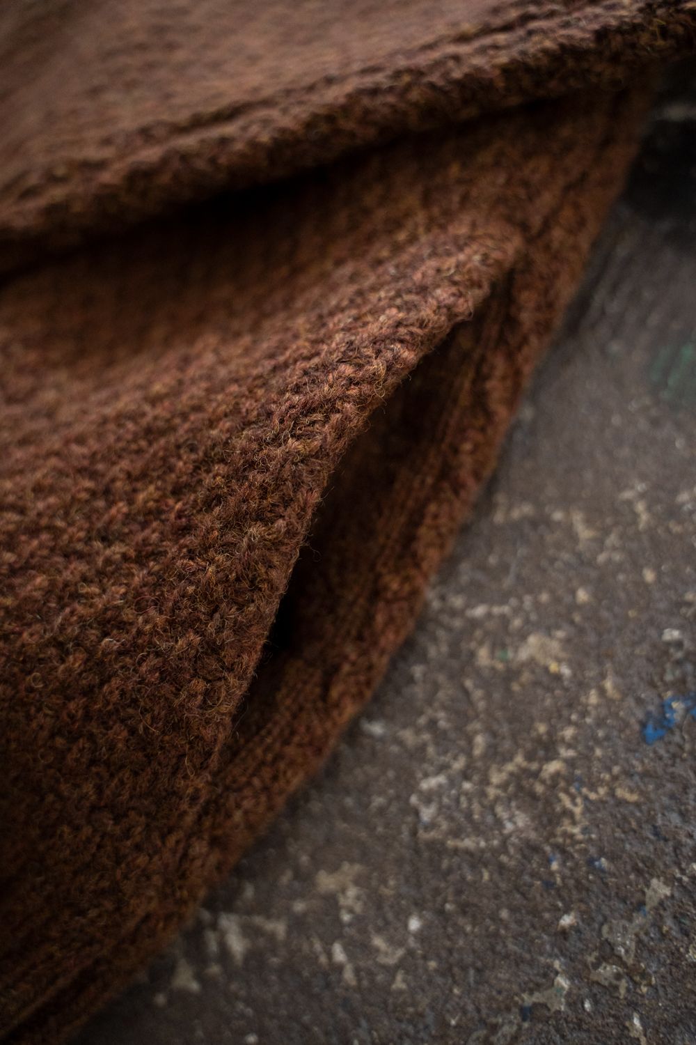 【25AW】英国羊毛5Gニットジップブルゾン(MARRON)
