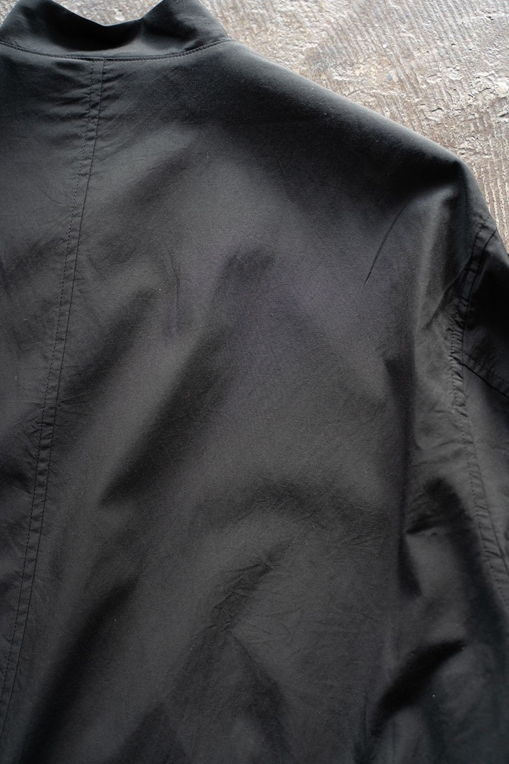 【ラスト1点】【24SS】キュプラ×綿シャツブルゾン(BLACK)