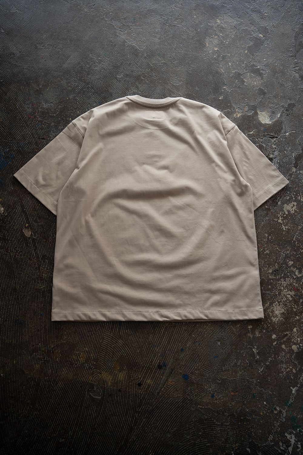 【26SS】オーバーサイズネックリブTシャツ(SAND BEIGE)