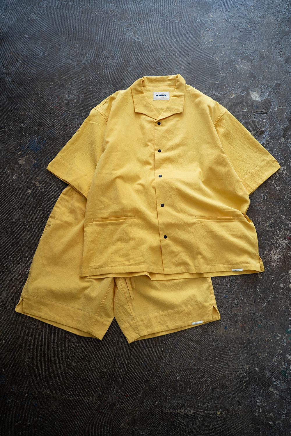 【ラスト1点】【25SS】"week s/s"pajama【セットアップ】(washed cotton YELLOW)