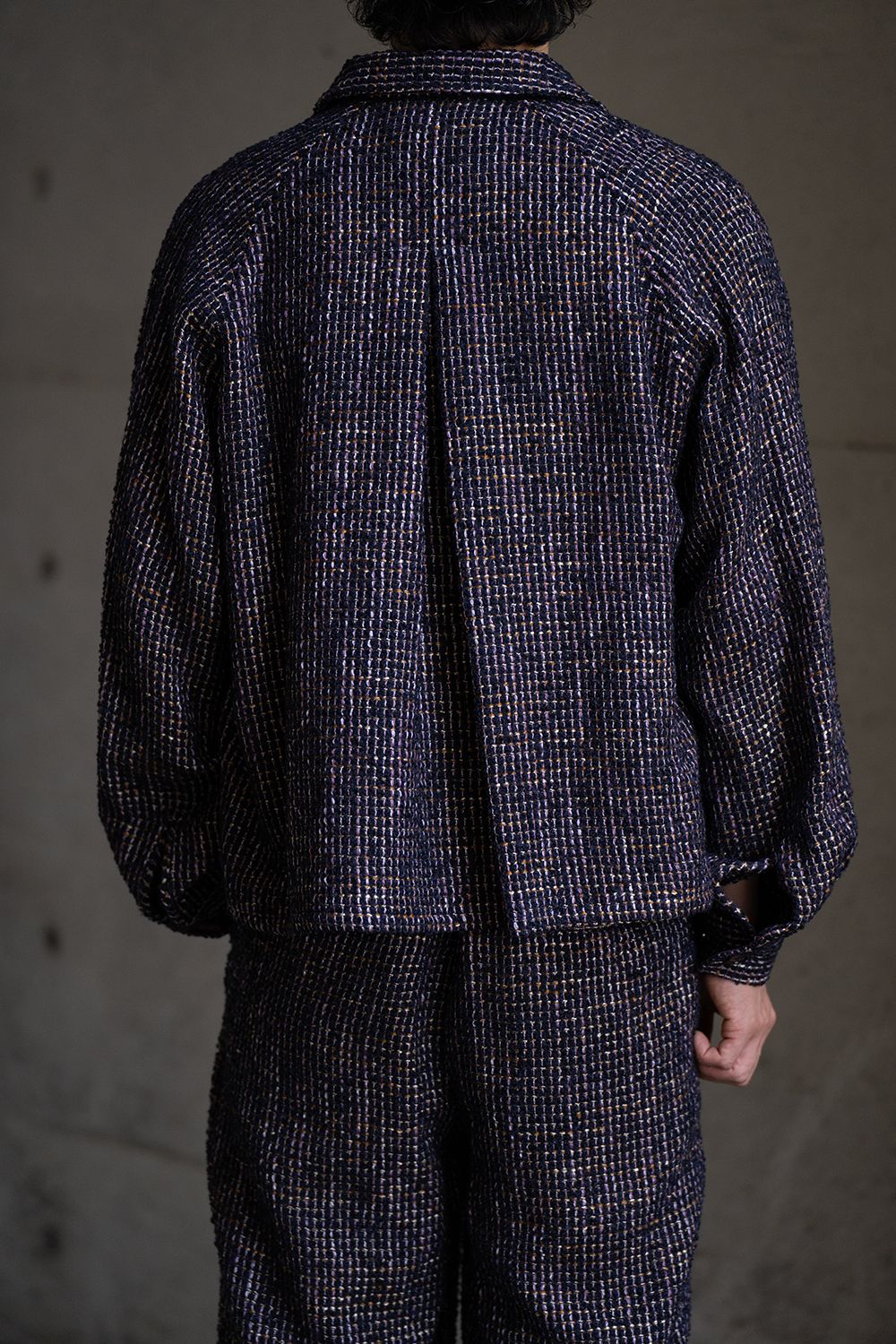 【ラスト1点】【24AW】Loop Tweed Short Jacket/ループツイードショートジャケット(PURPLE)