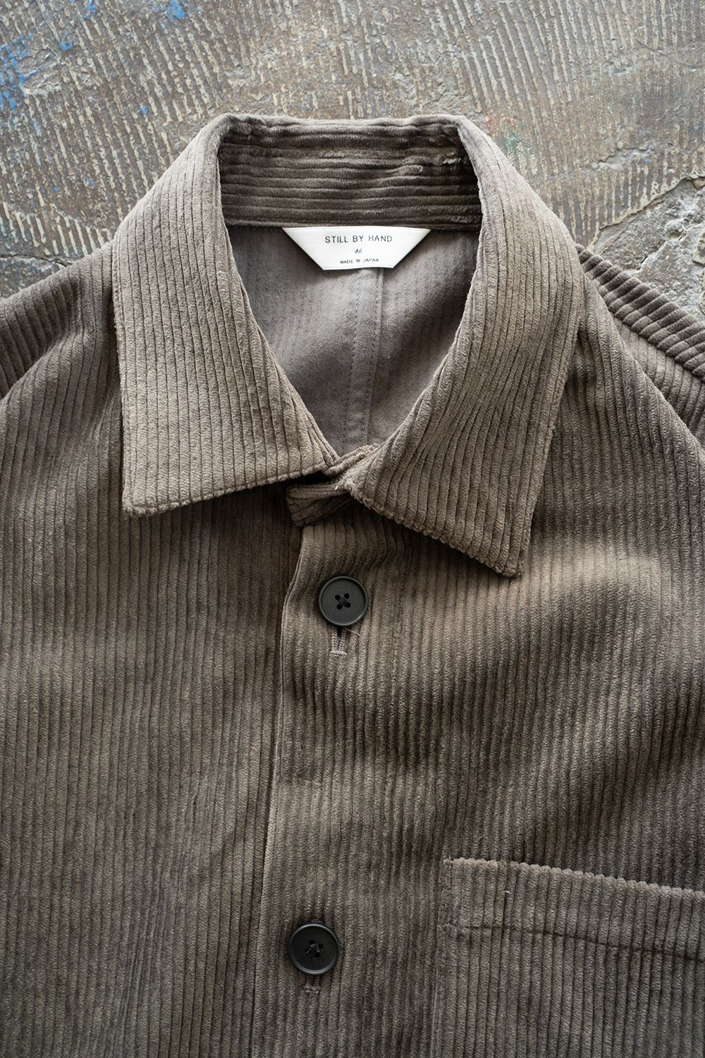 【ラスト1点】【25AW】綿×レーヨンコーデュロイシャツジャケット(KHAKI BROWN)