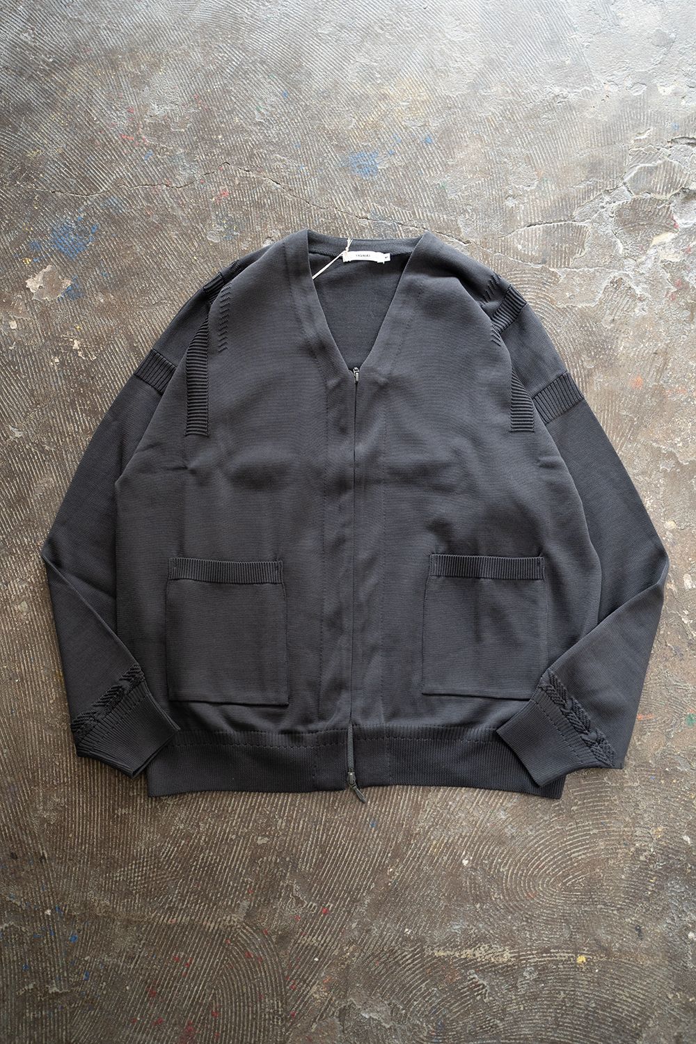 23AW】Yonaga Zip Cardigan(OFF BLACK)-