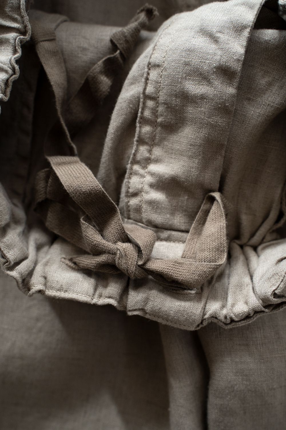 大麻ワイドパンツ(珈琲)