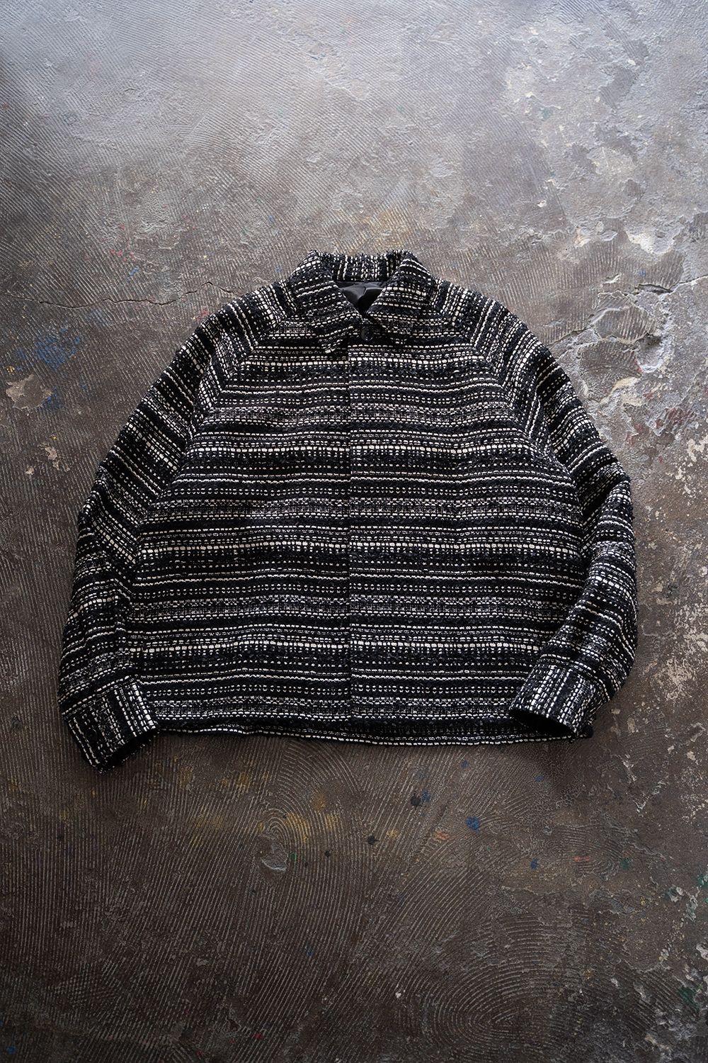 【ラスト1点】【25SS】Ribbon Border Short Jacket/リボンボーダーショートジャケット(BEIGE)