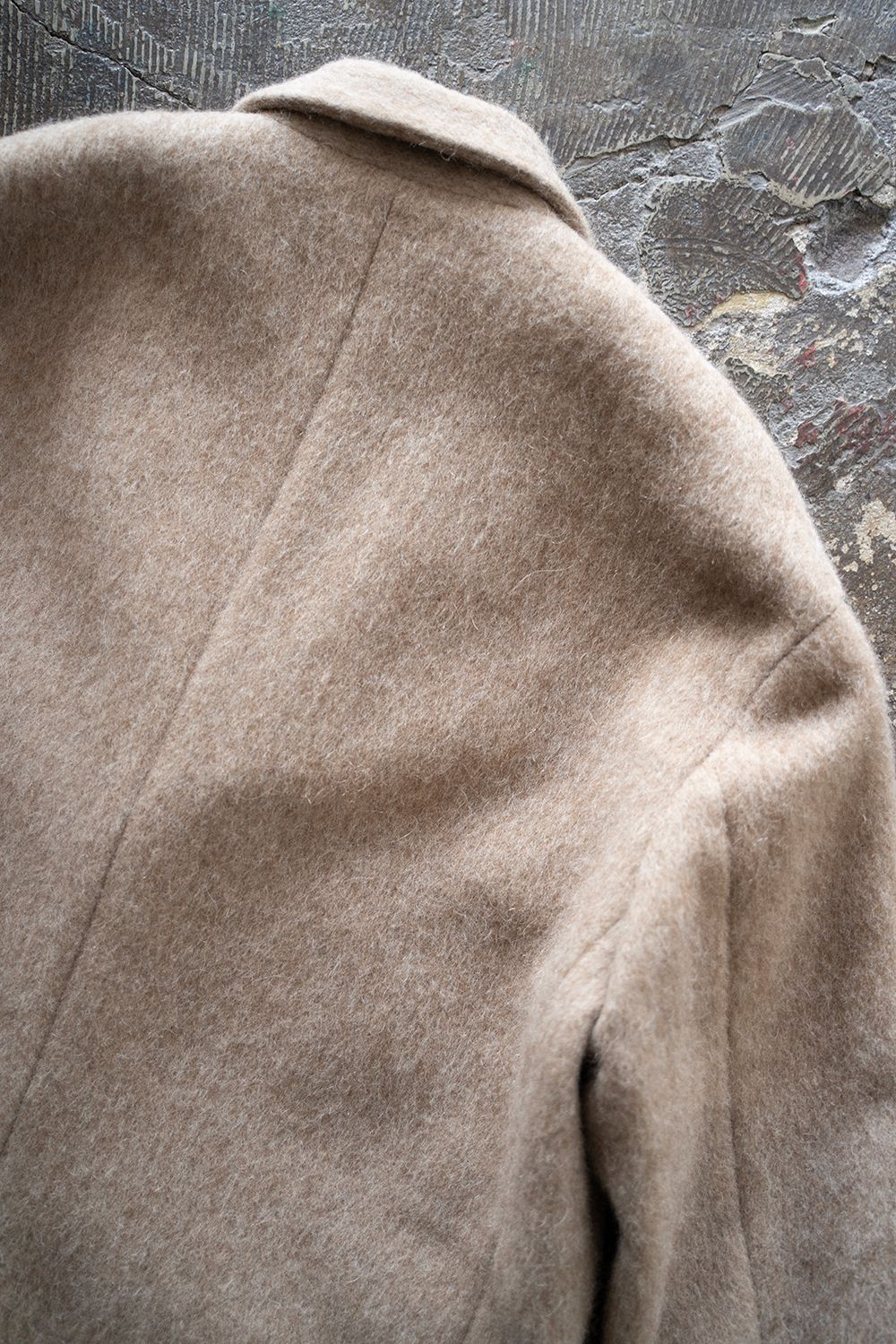 【ラスト1点】【25AW】Mohair Shaggy Long Jacket/モヘアシャギーロングジャケット(BEIGE)