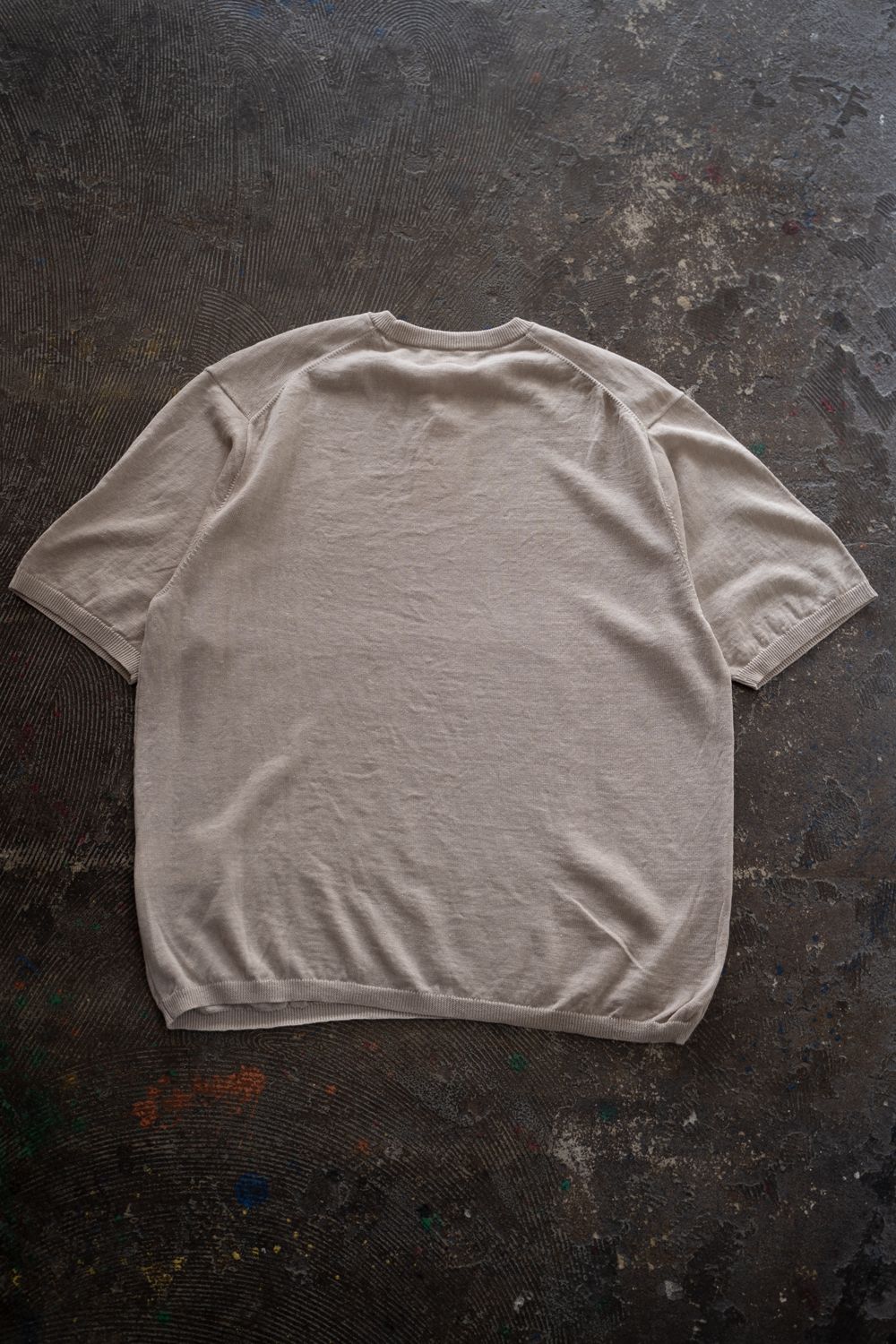【26SS】リネン×コットンニットTee(TAUPE)