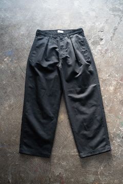 【ラスト1点】【23SS】インボックスタック綿麻パンツ(BLACK NAVY)