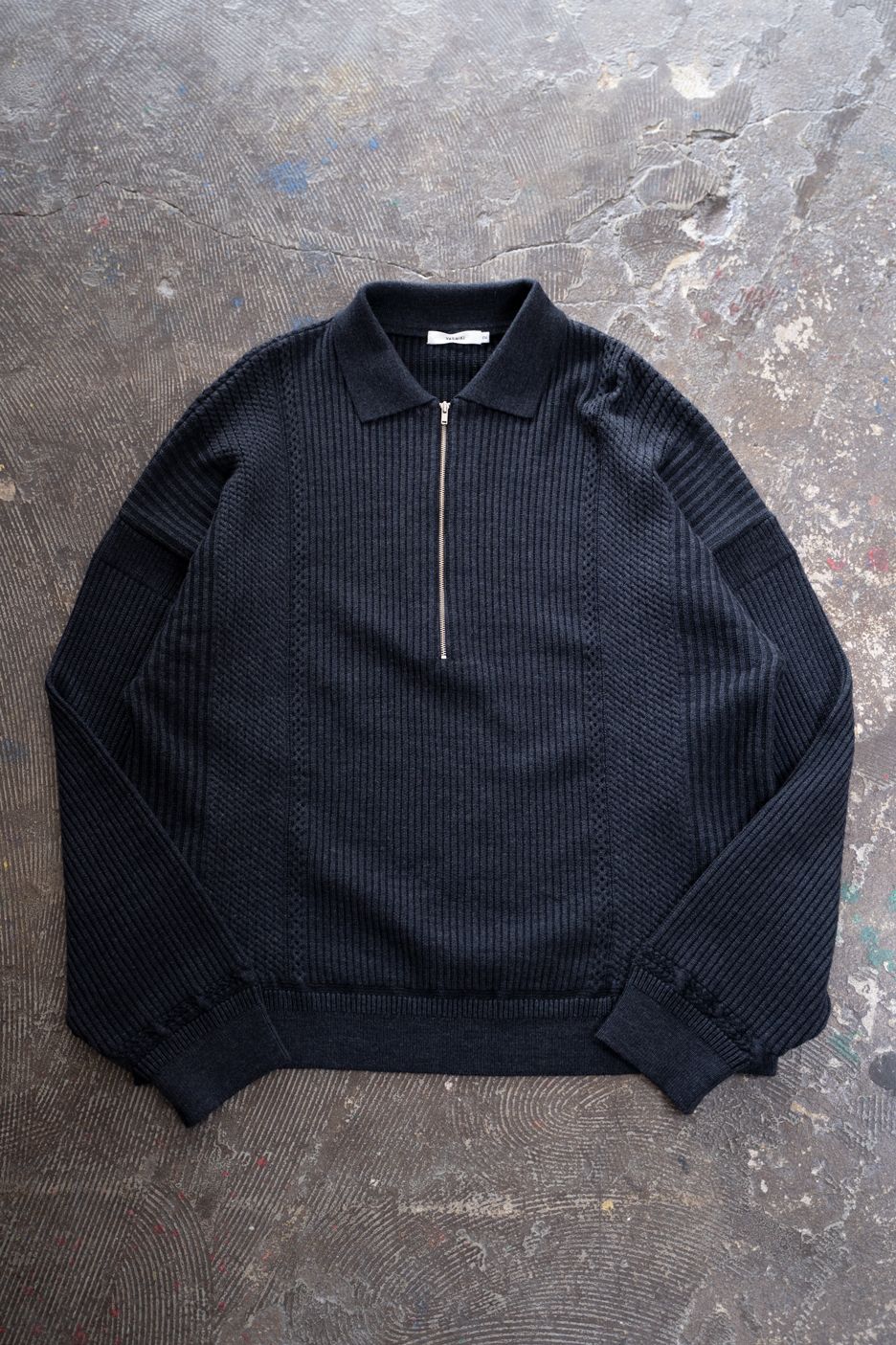 【26AW】Teriha Zip Polo(NAVY)