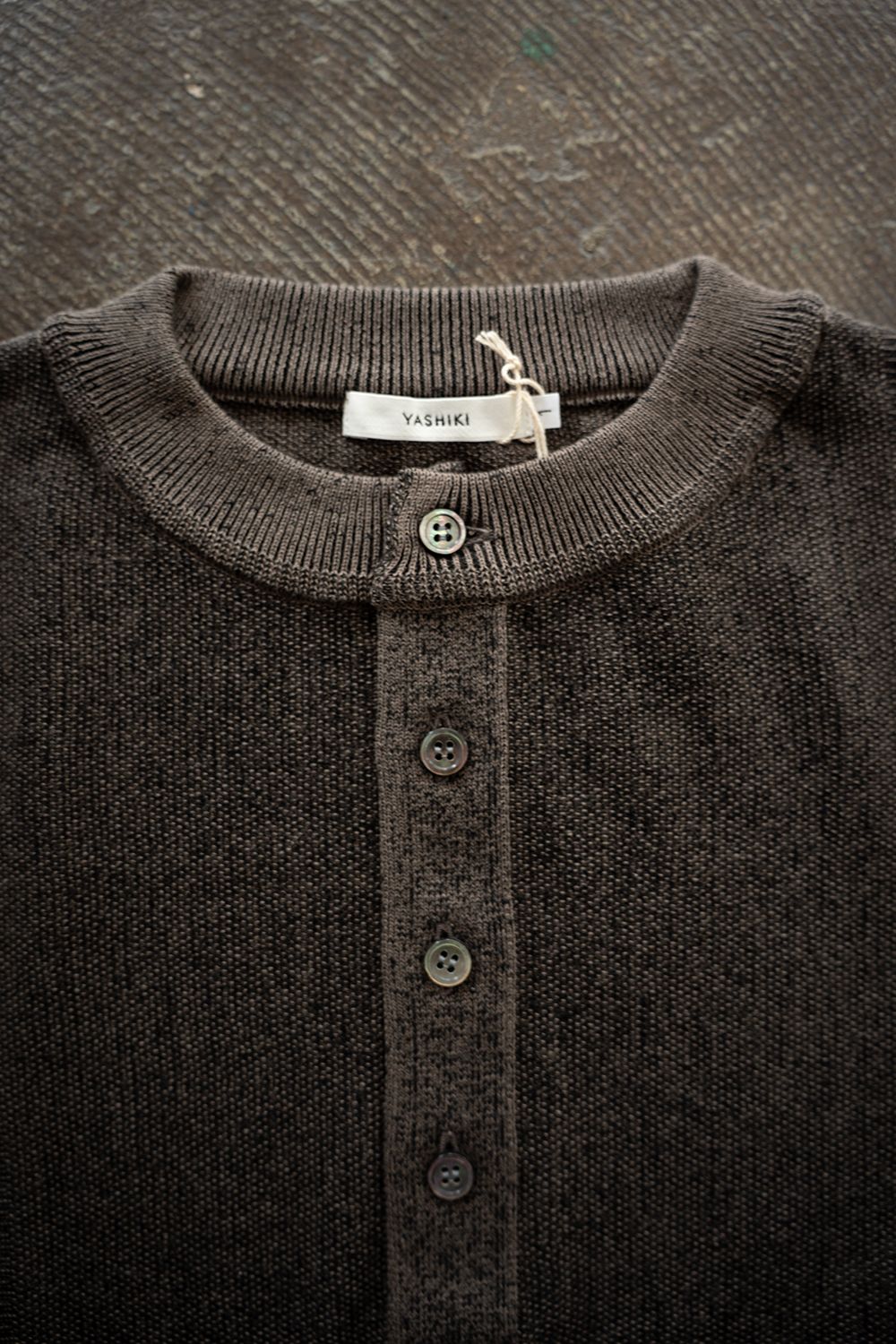 【26SS】Ryokufu Henley Knit(GREIGE)