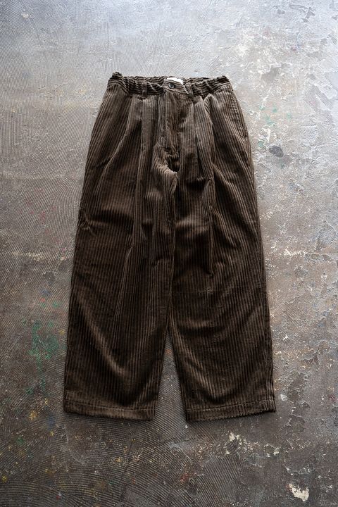 【25AW】3.5W太畝コーデュロイイージーパンツ(BROWN)