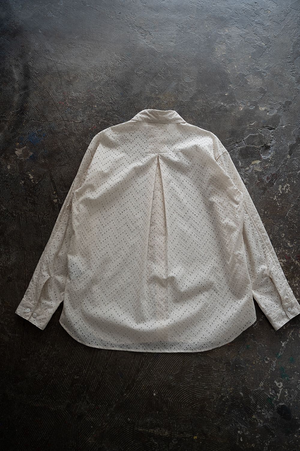 【ラスト1点】【24SS】Lawn Lace Shirt/ローンレースシャツ(ECRU)