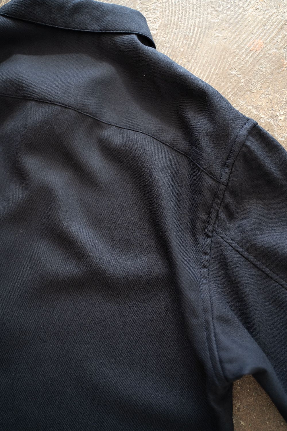 【ラスト1点】【24AW】Super120'sウールシャツ(DARK NAVY)