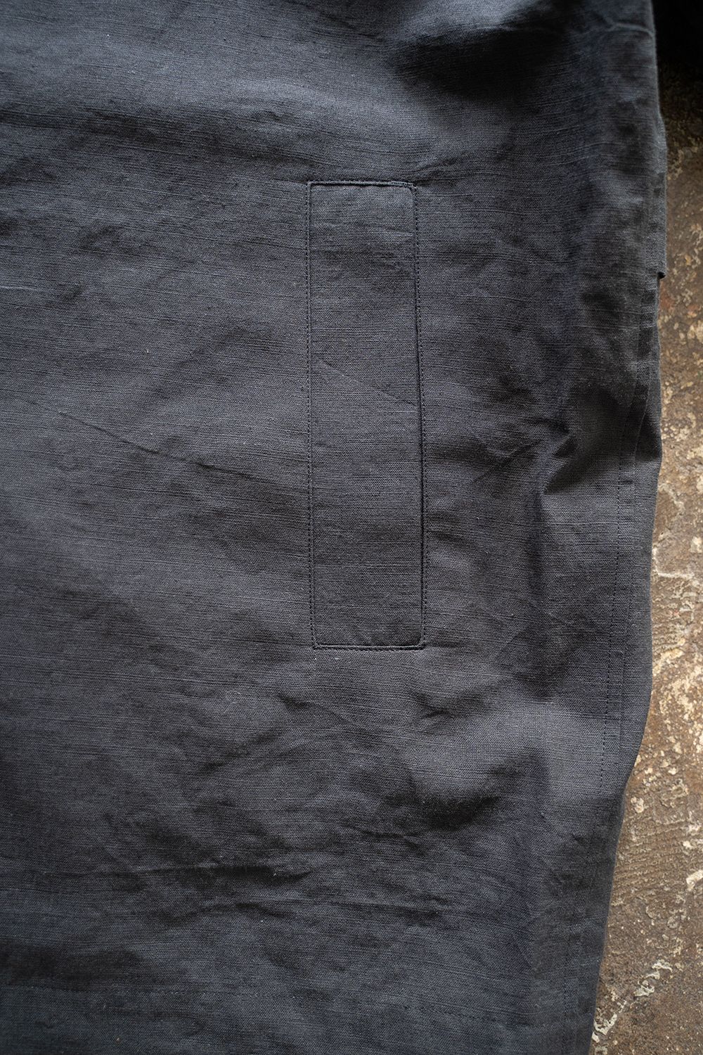 【ラスト1点】【25SS】コットン×リネンステンカラーハーフコート(NAVY)