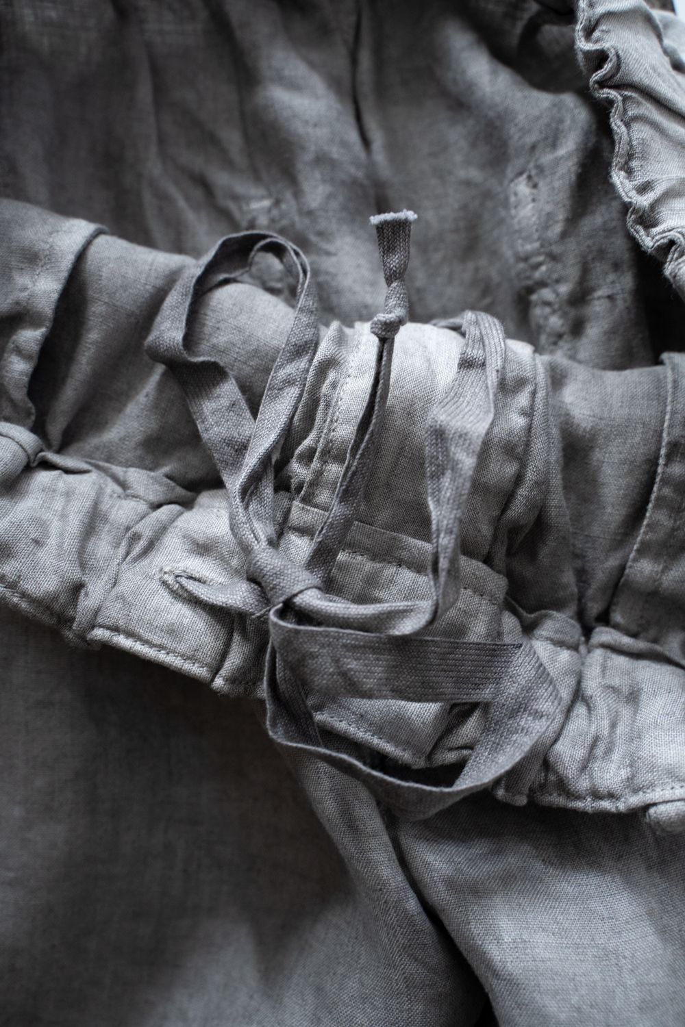 大麻ワイドパンツ(松煙)