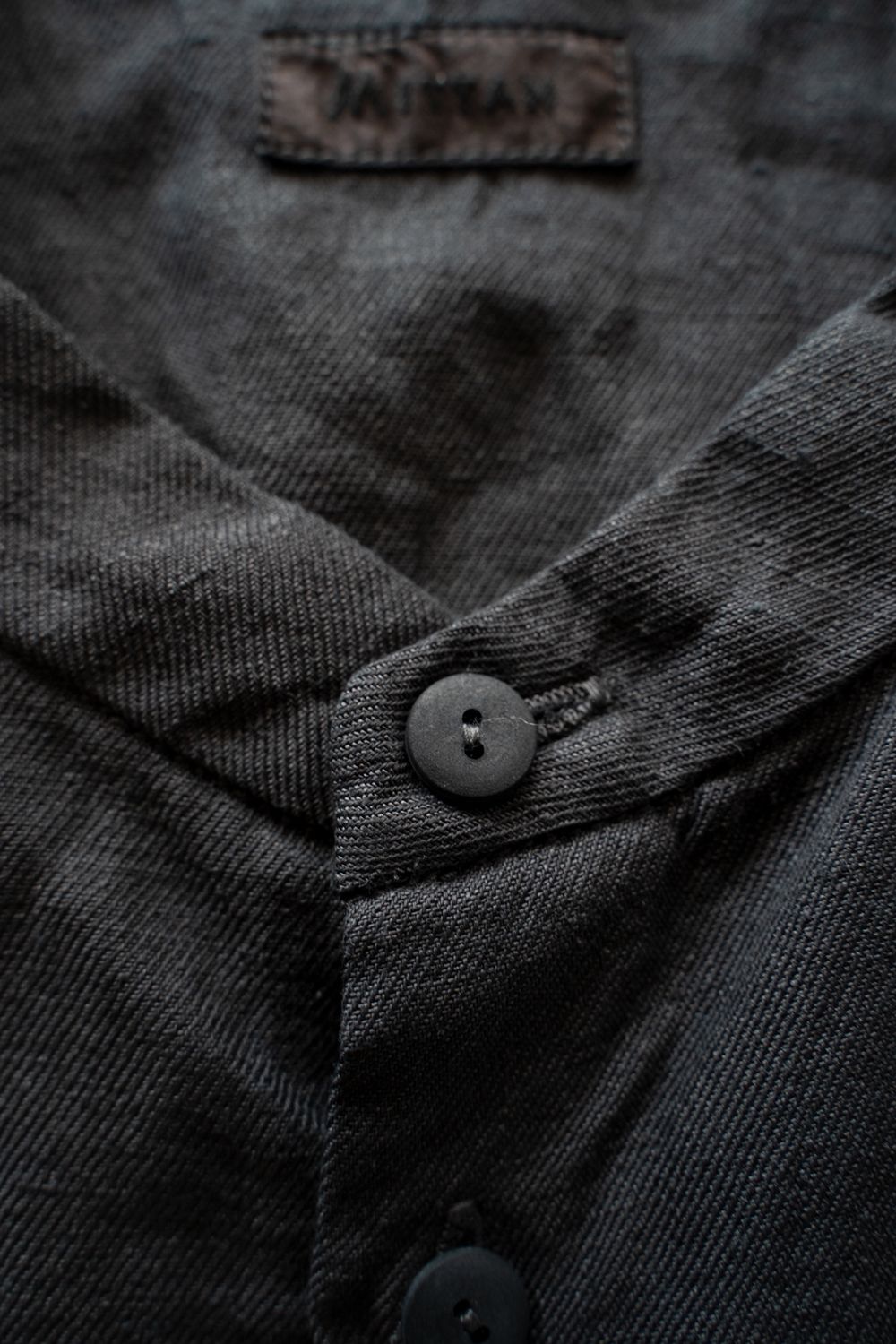 和紙大麻シャツ(墨黒)