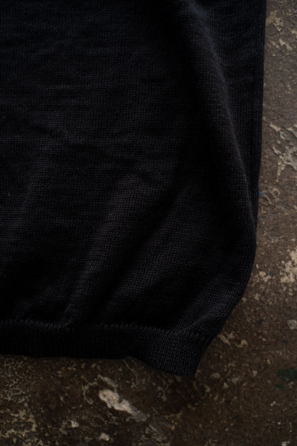 【26SS】リネン×コットンニットTee(INK BLACK)