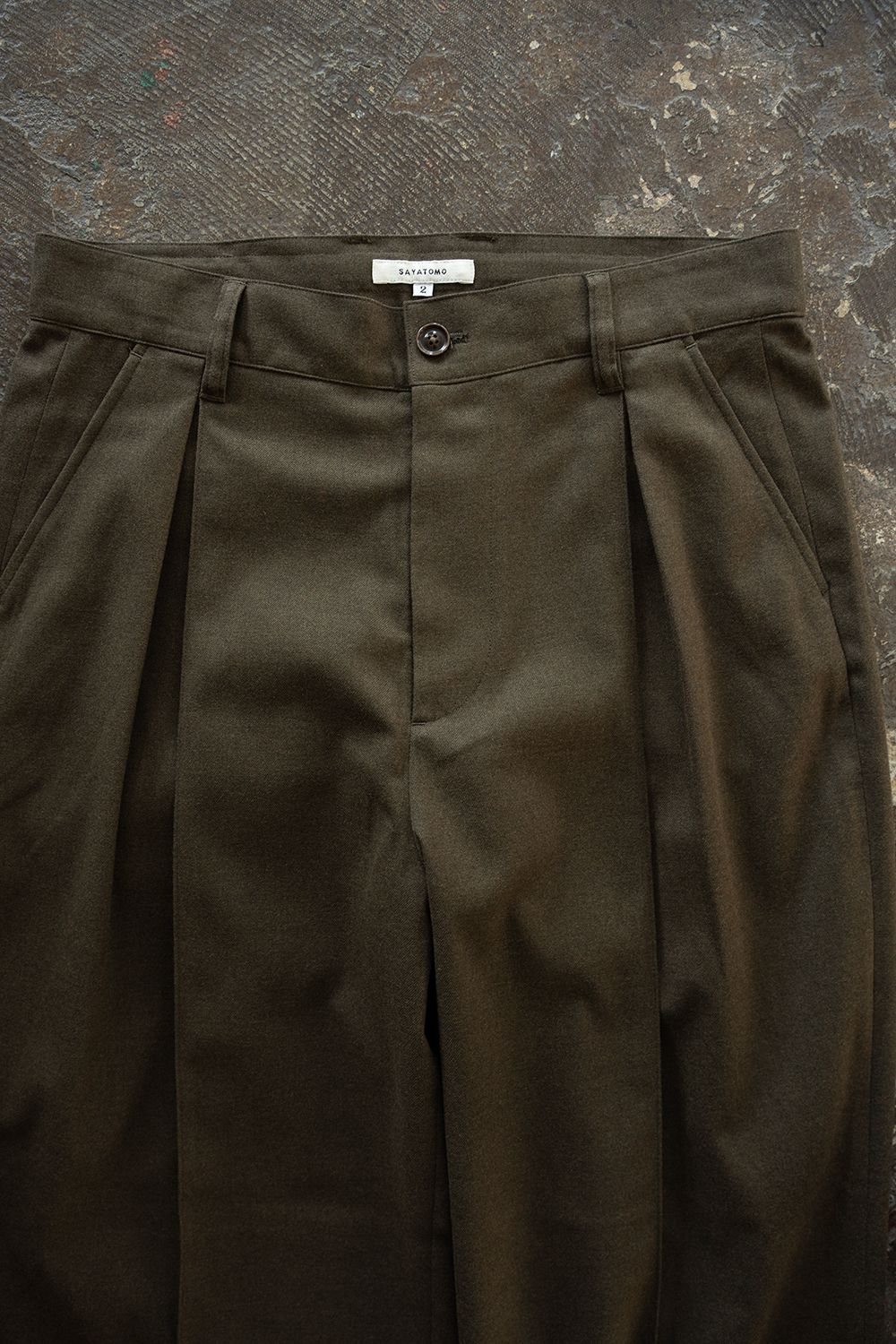 【26AW】2-Tack Wide Slacks/2タックワイドスラックス(OLIVE)