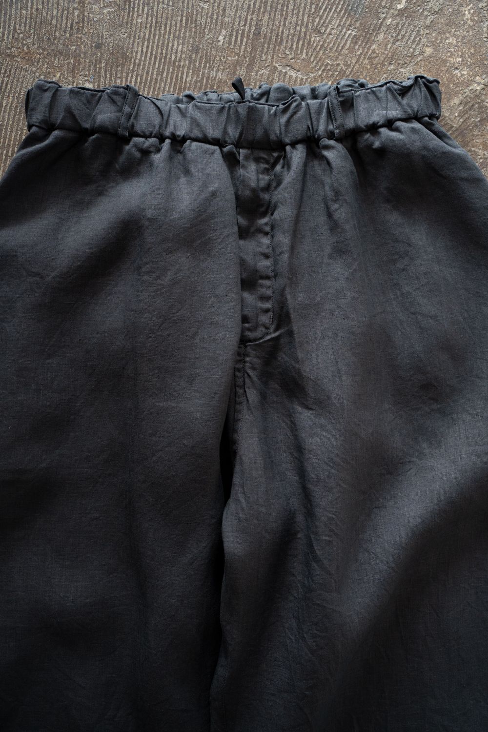 【ラスト1点】大麻ワイドパンツ(墨黒)