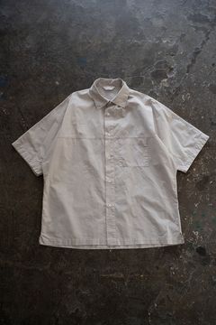 【ラスト1点】【23SS】シルク混半袖ヨークスリーブシャツ(LIGHT GRAY)