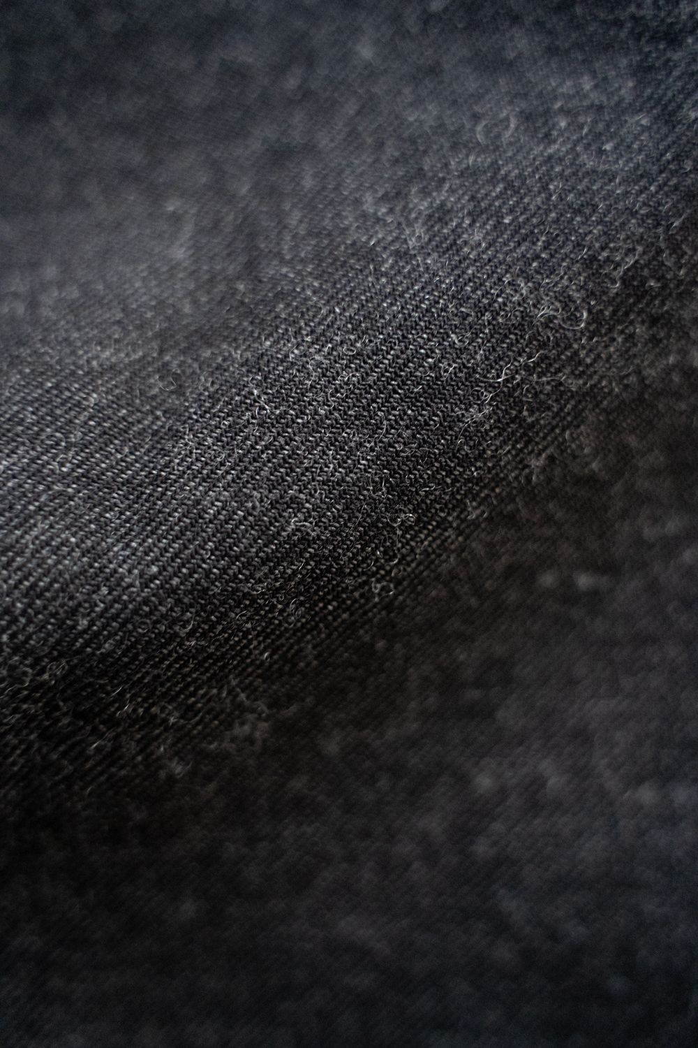 【ラスト1点】【23AW】ウール×コットンシャンブレーバンドカラーシャツ(CHARCOAL)